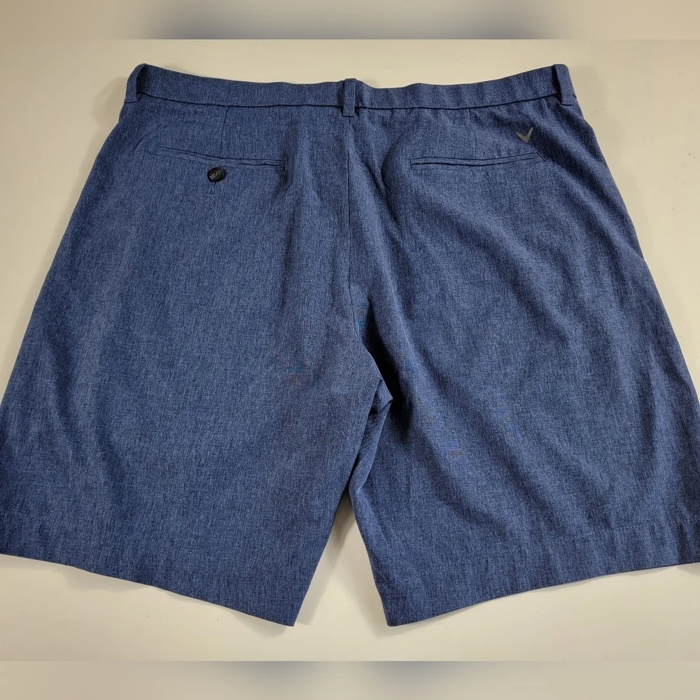 CALLAWAY Golf Mens Shorts Size 38 Blue Casual Flat Front Chinos performamce